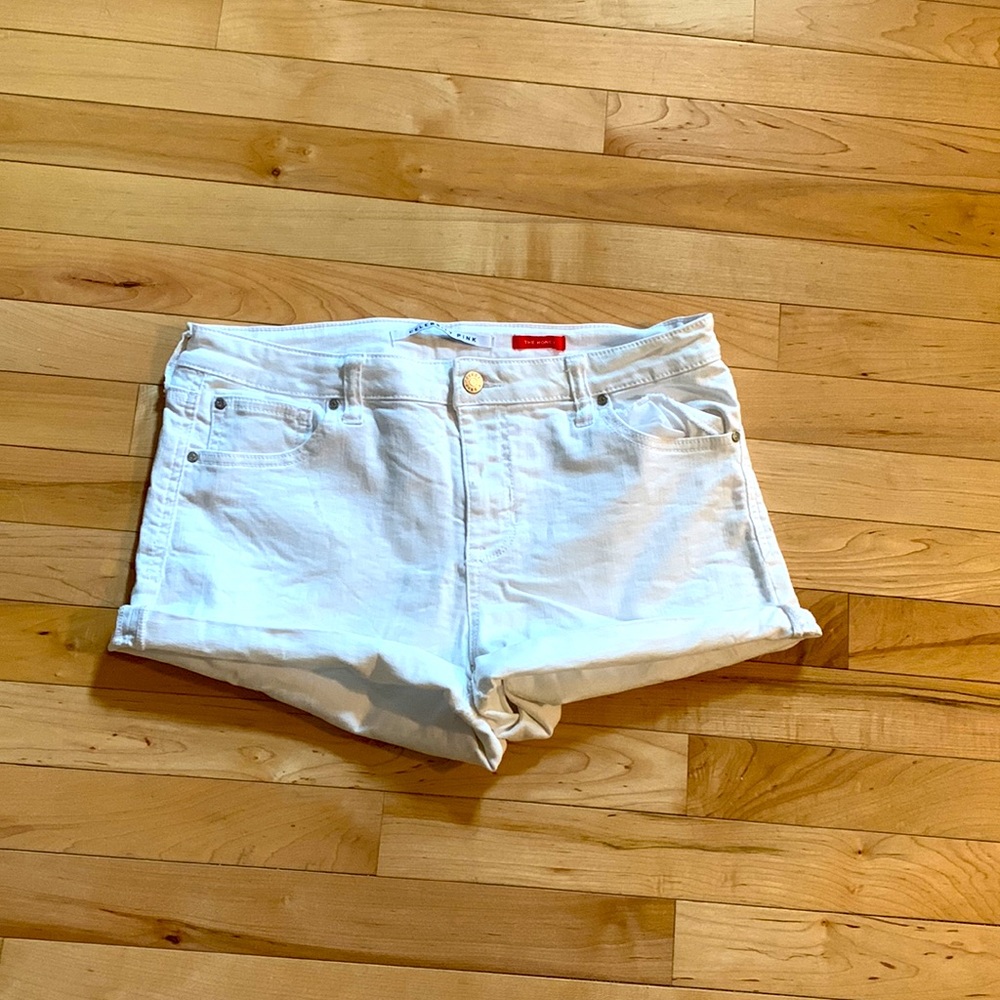 White jean shorts